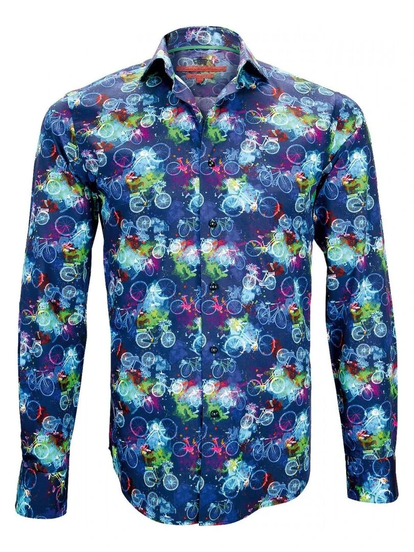 Chemise imprimée BICYCLE Bleu