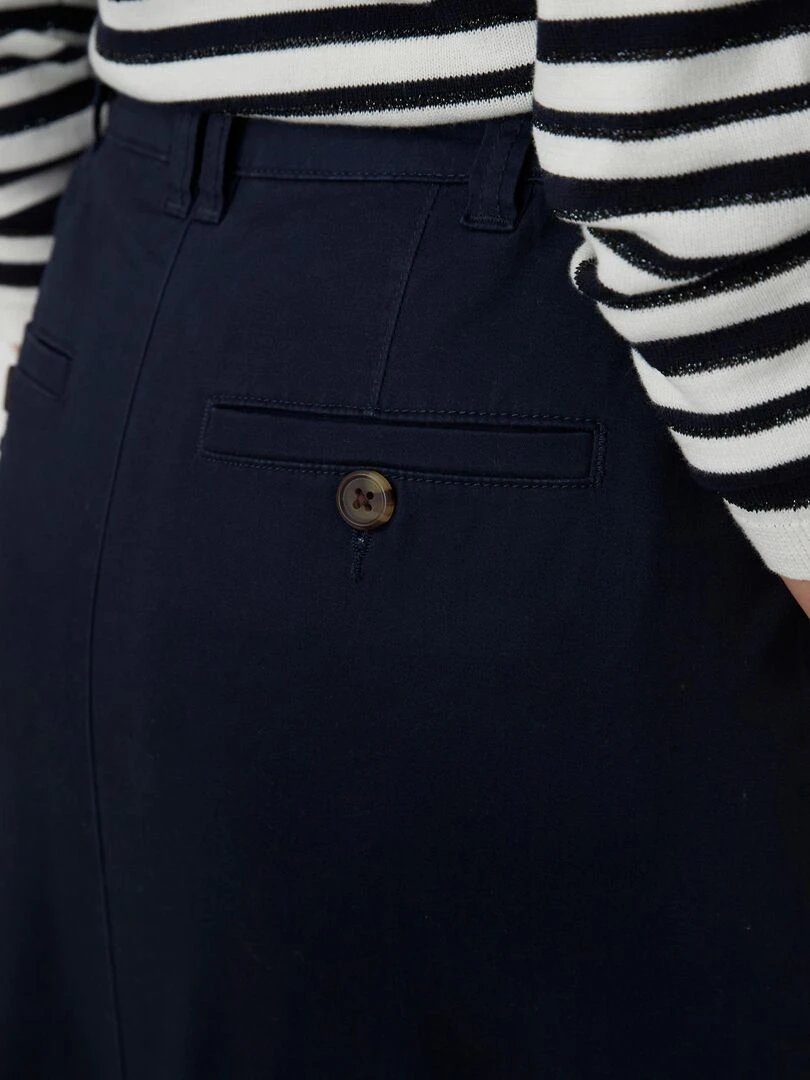 Jupe chino   Damart   Bleu marine