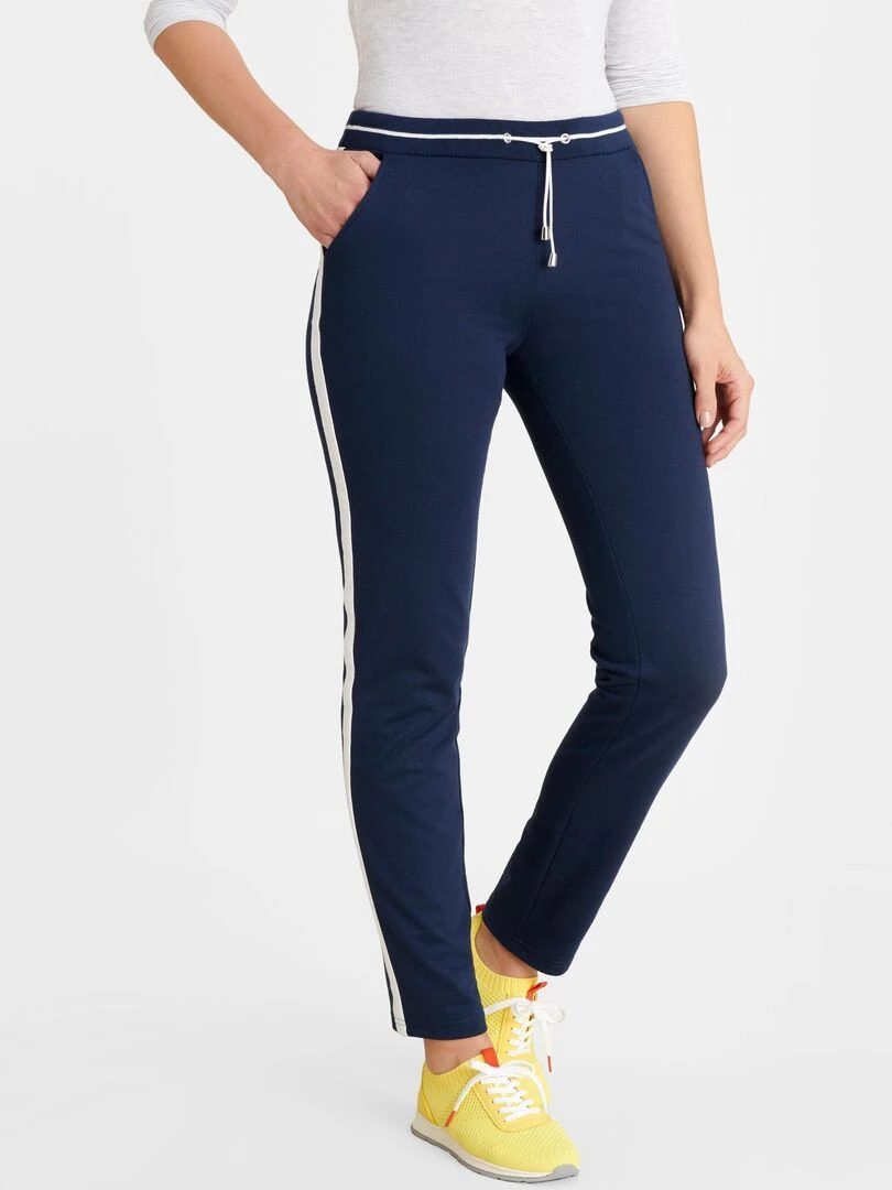 Pantalon de détente intérieur bouclette Happy D. by Damart Bleu marine