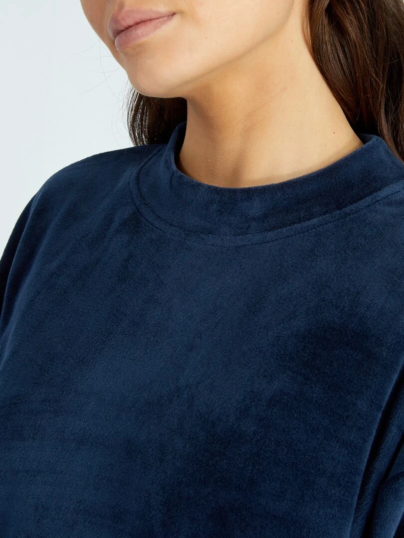Sweat de nuit en polaire   bleu marine
