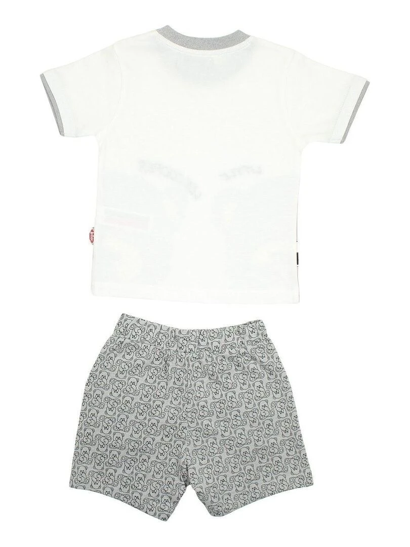 Lee Cooper Ensemble T shirt short bébé garçon Imprimé Lee Cooper Gris