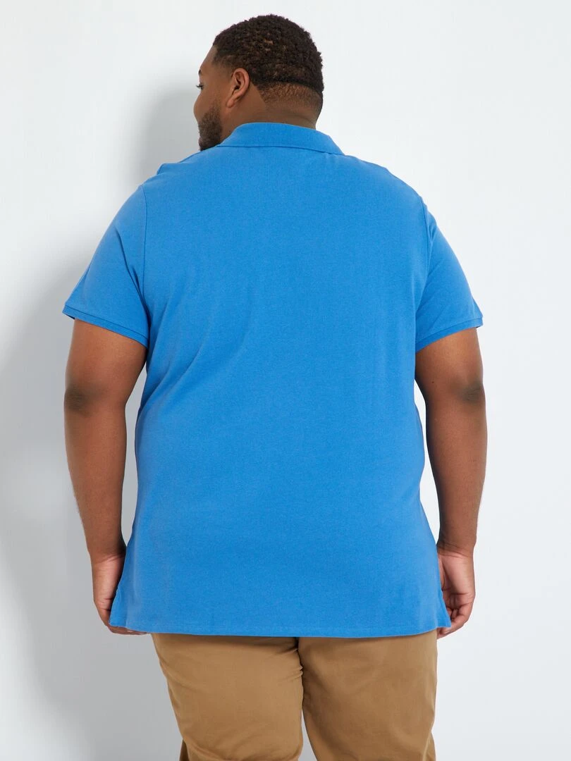 Polo en maille piqué   bleu saphir