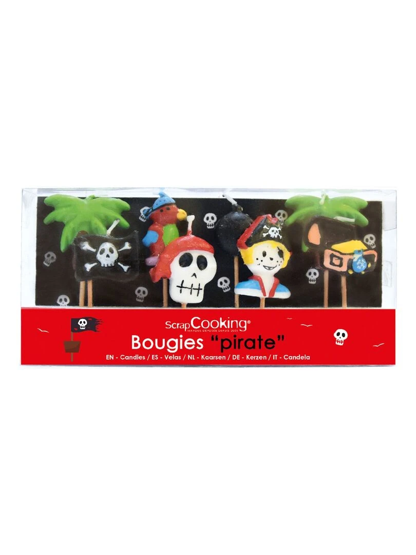8 Bougies d'anniversaire Pirates Multicolore