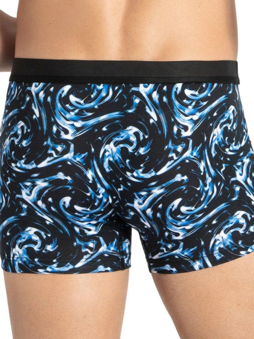 Boxer homme à imprimé abstrait et en lyocell Kou Noir
