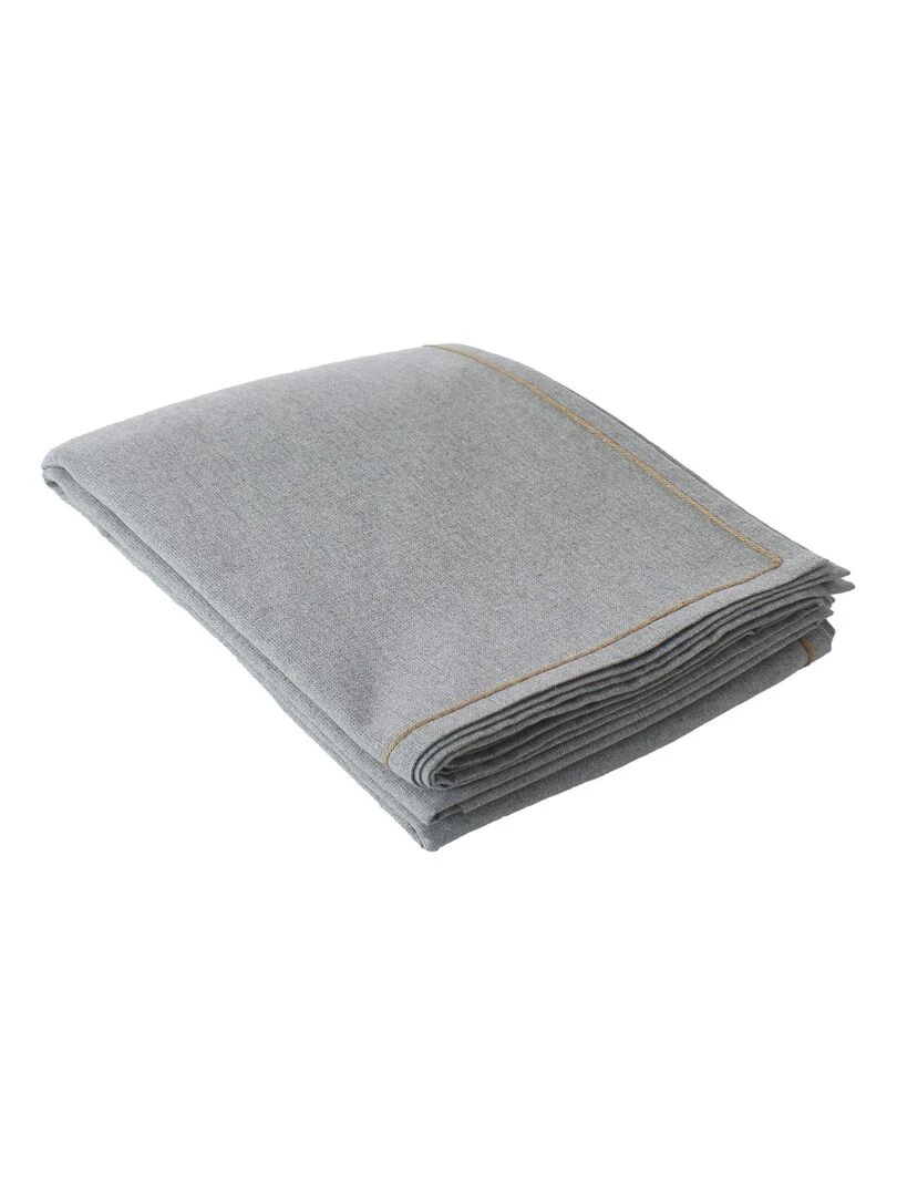 Nappe unie avec feston en jute Gris