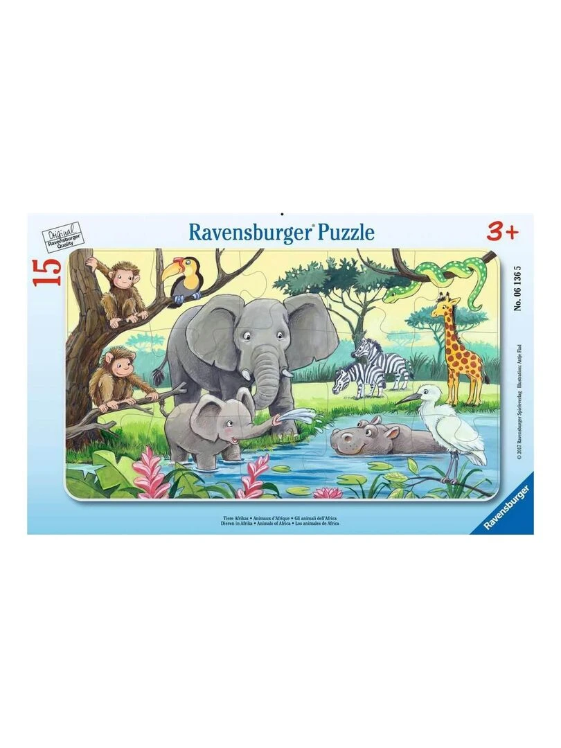 Animaux d'afrique Puzzle cadre 15 p N/A