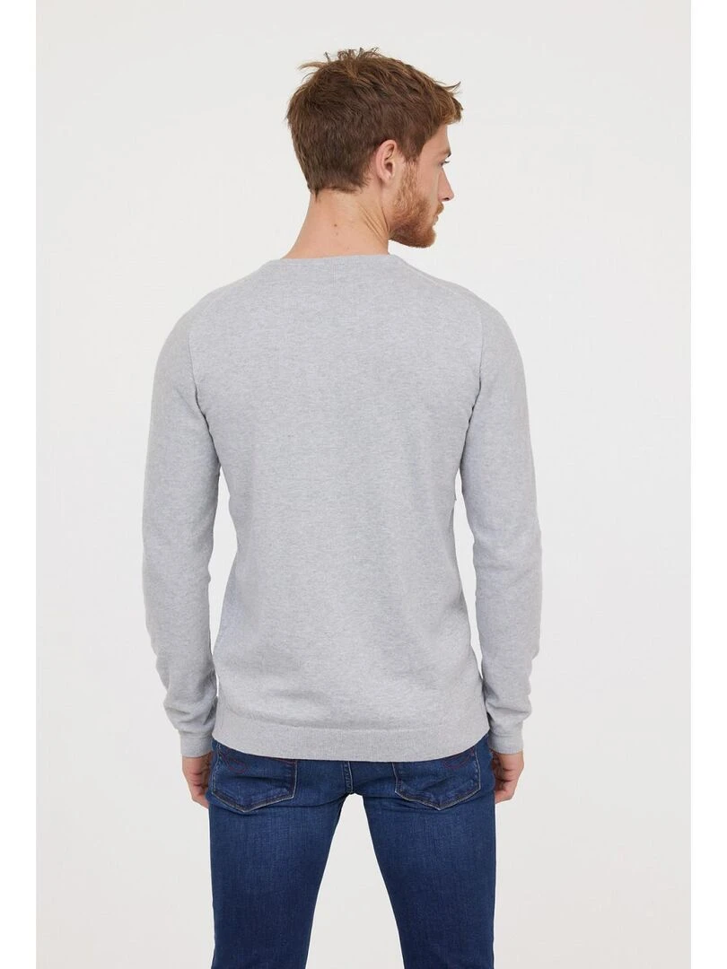 Lee Cooper   Pull coton regular CIFAR   Gris chiné