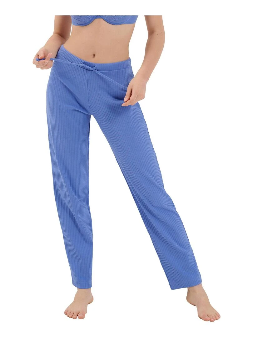 Bas pyjama pantalon long Lucky Bleu