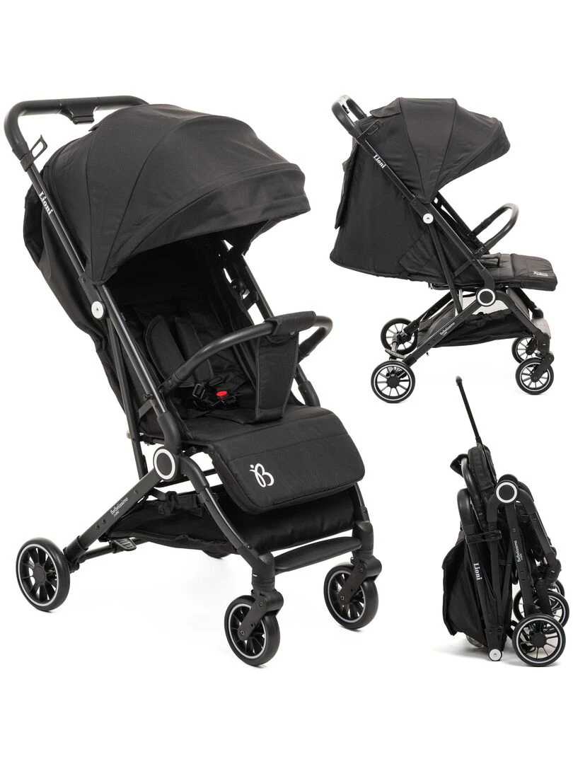 Bebelissimo Poussette bébé Citadine Ultra Compacte De 0 à 36 mois Lioni 0 22kg Gold Noir