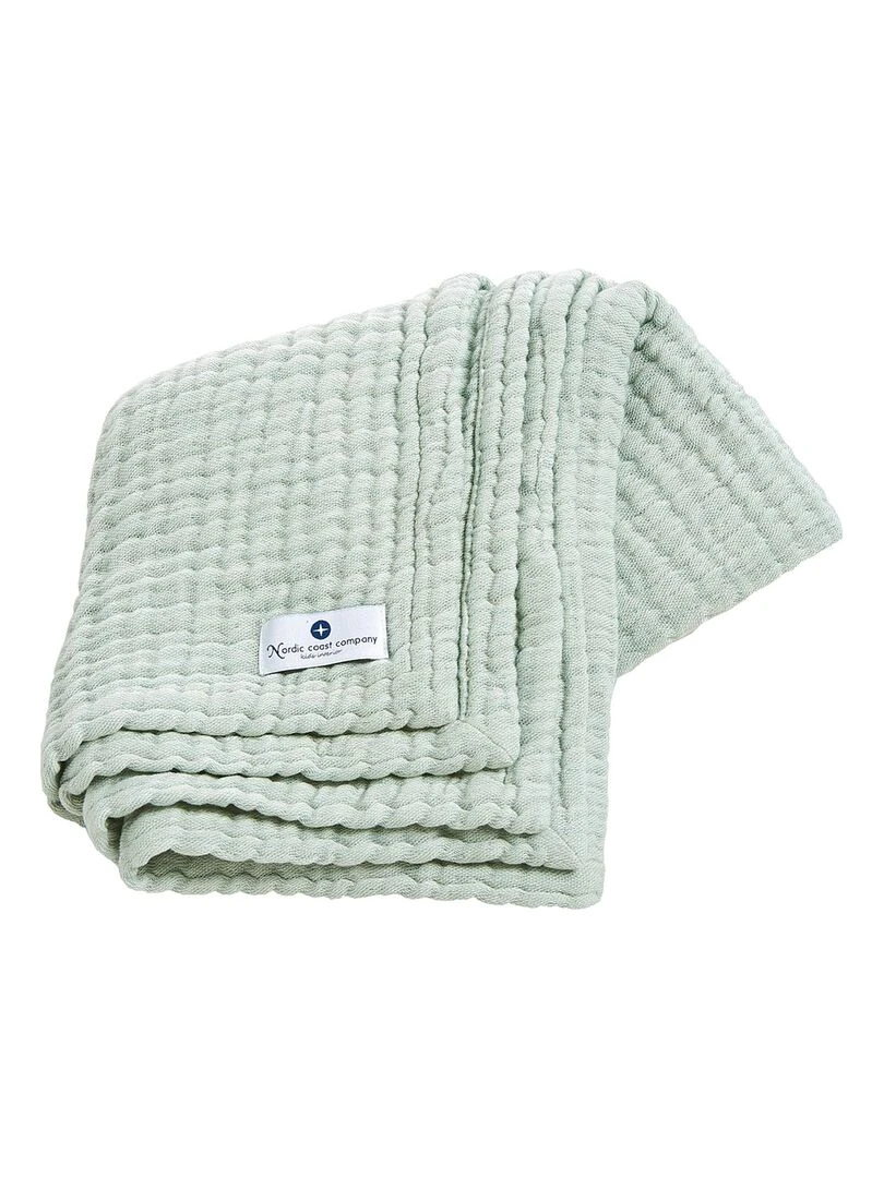 Couverture mousseline bebe en coton 80 x 80 cm Vert
