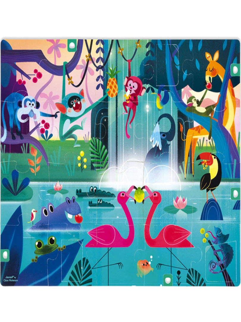 Puzzle Surprise À Volets Festin De La Jungle (20 Pièces) N/A