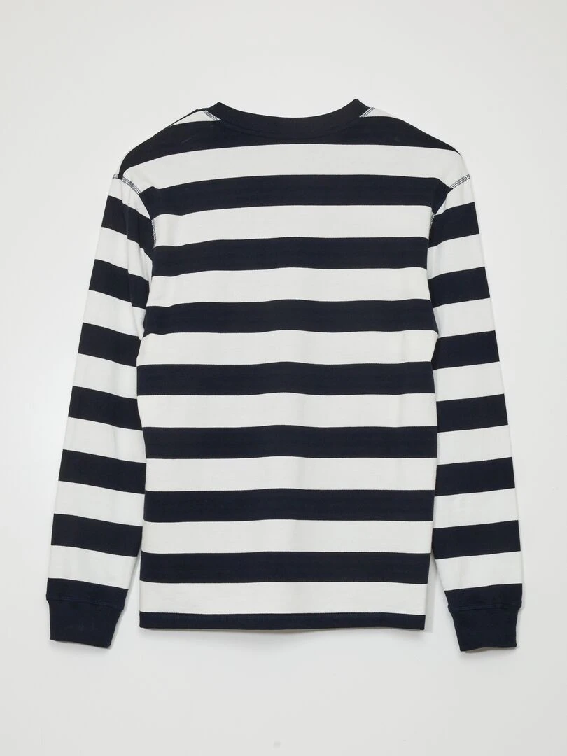 Sweat à rayures   Bleu marine
