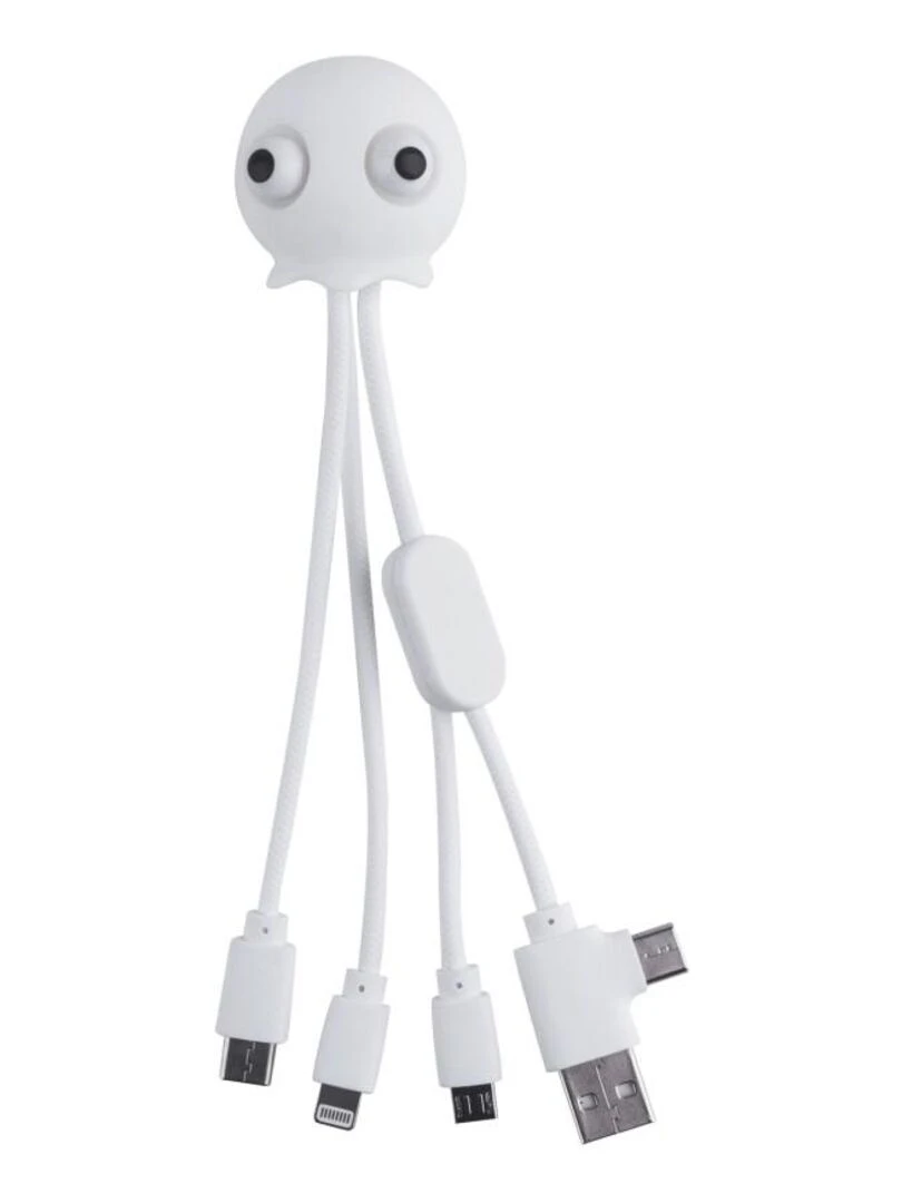 Cables multi connecteurs Jelly anti stress Xoopar Blanc N/A