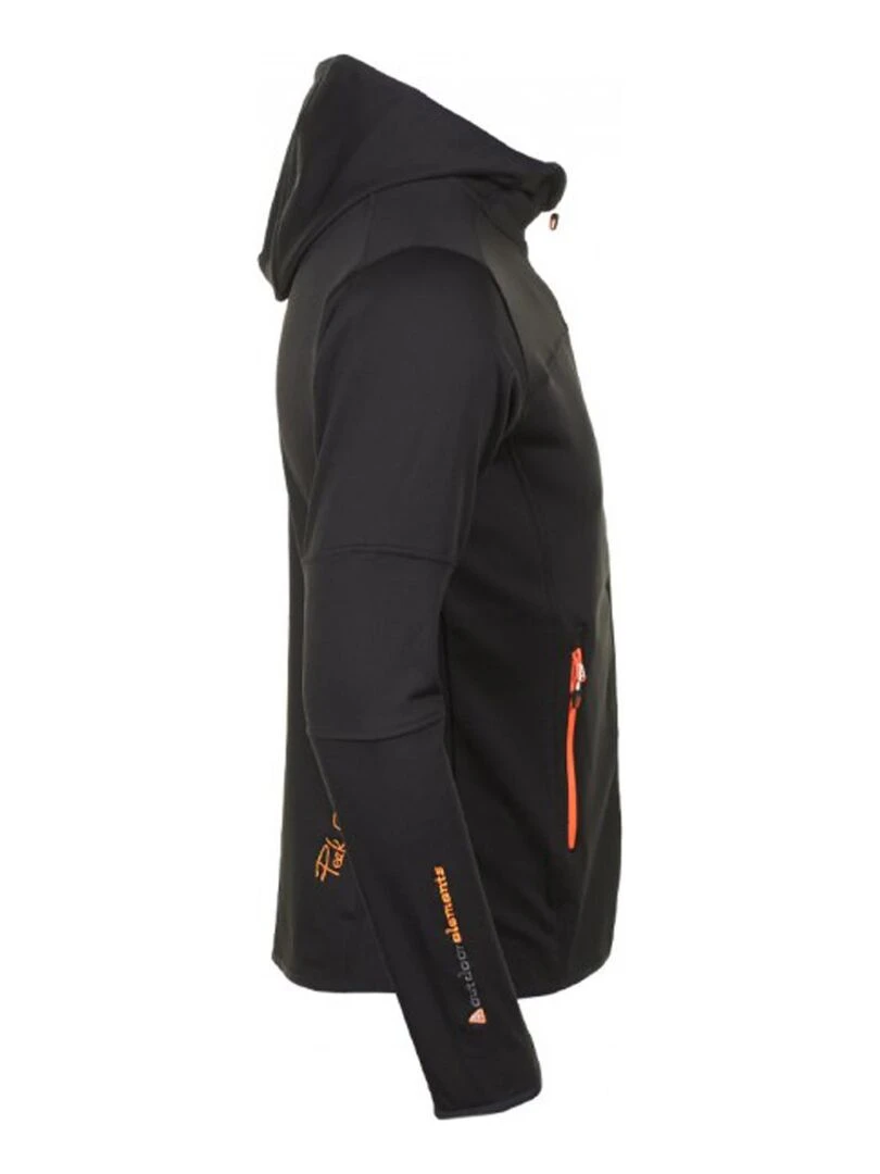 Blouson polar shell homme CAMPUS   PEAK MOUNTAIN   Noir Orange