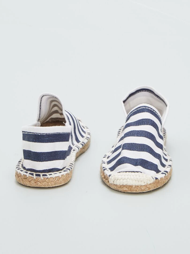 Espadrilles à rayures   Blanc/bleu marine