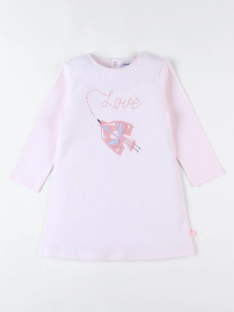 Robe de nuit oiseau en jersey  clair   Noukie's   Rose