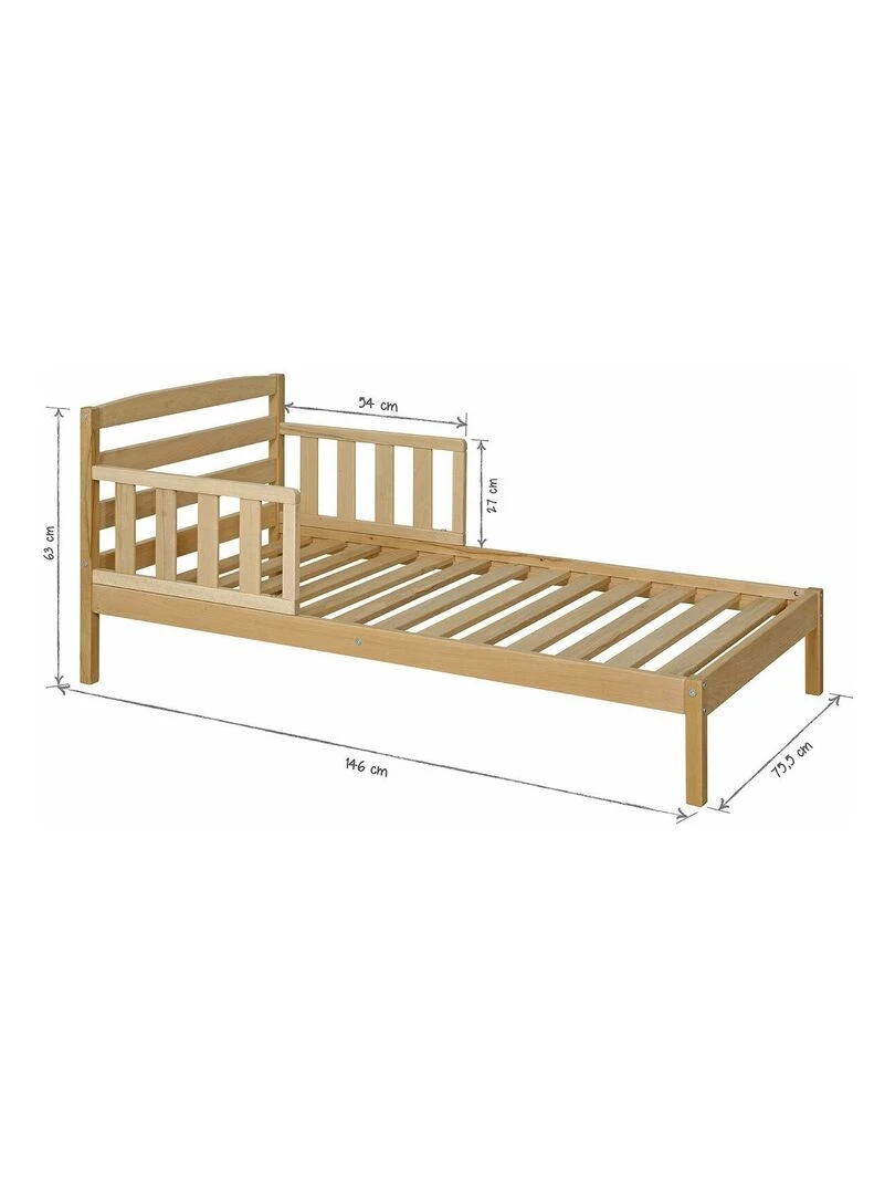 Lit enfant Misuna   AKITEN RETAIL   Marron