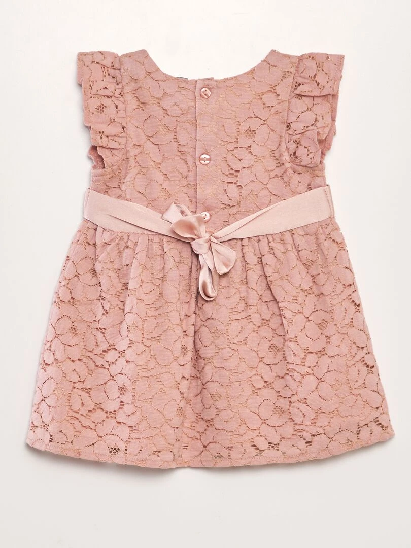 Robe de cérémonie en dentelle Rose