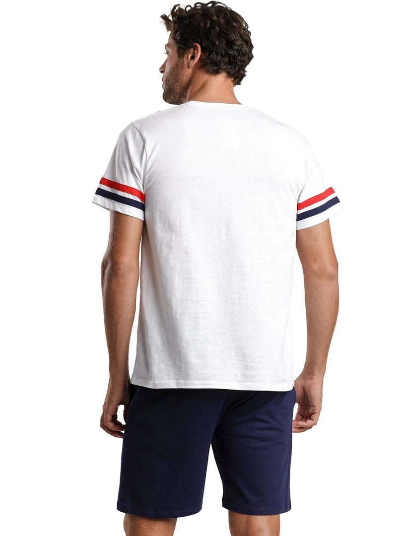 Pyjama short t shirt Vader Star Wars Blanc
