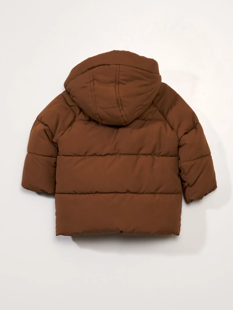 Doudoune unie Marron