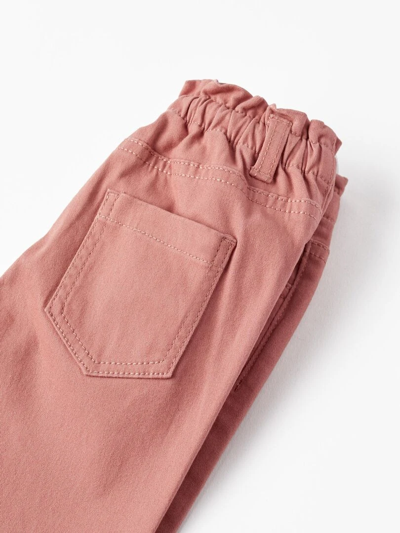 Pantalon en sergé Paperbag pour Bébé Fille  SICILIAN DAYS   Rose