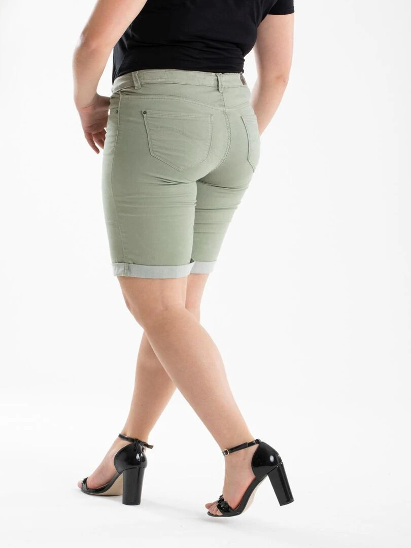 Bermuda avec ceinture élastiquée 'OBER'   Kaki