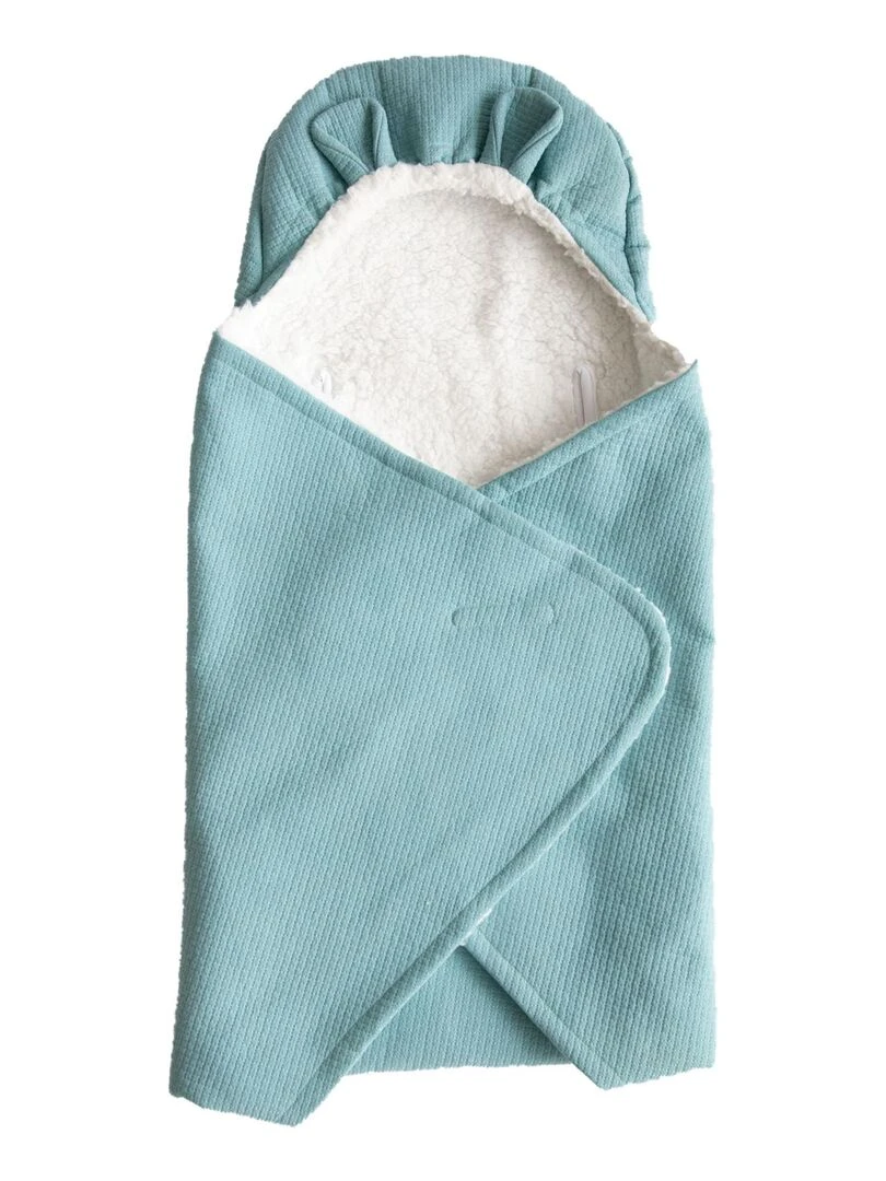 Couverture doublée spéciale poussette Bleu