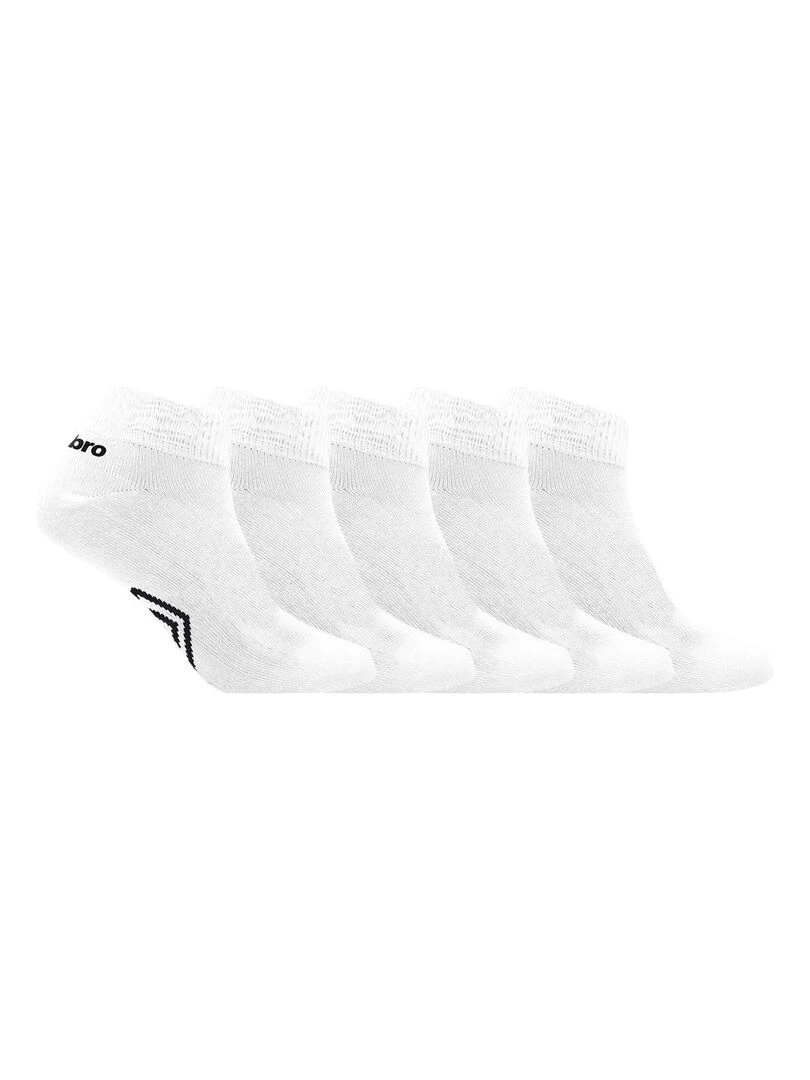 Lot de 5 Paires de Chaussettes Lowcuts Homme Umbro Blanc