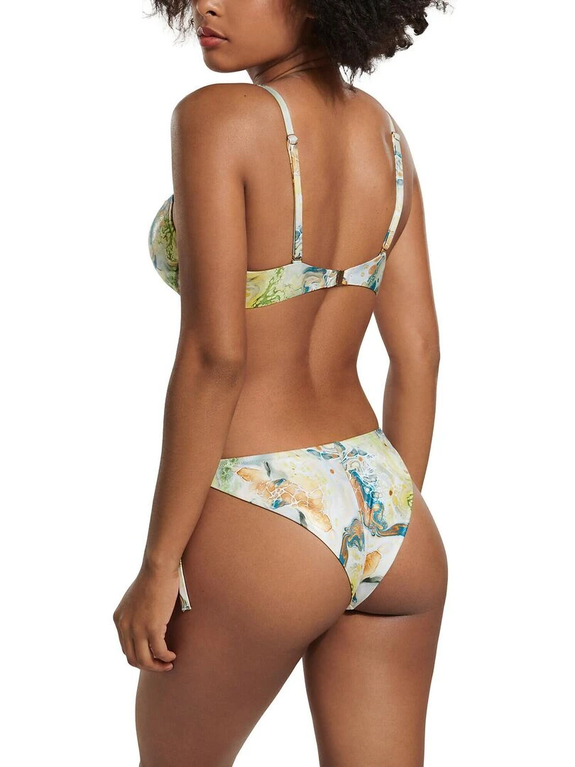 Bas maillot de bain brésilien taille basse à nouettes Indonesia   Vert