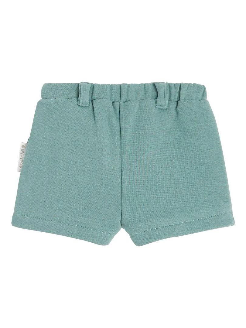 Short fille en molleton contenant du coton bio Confettis Vert