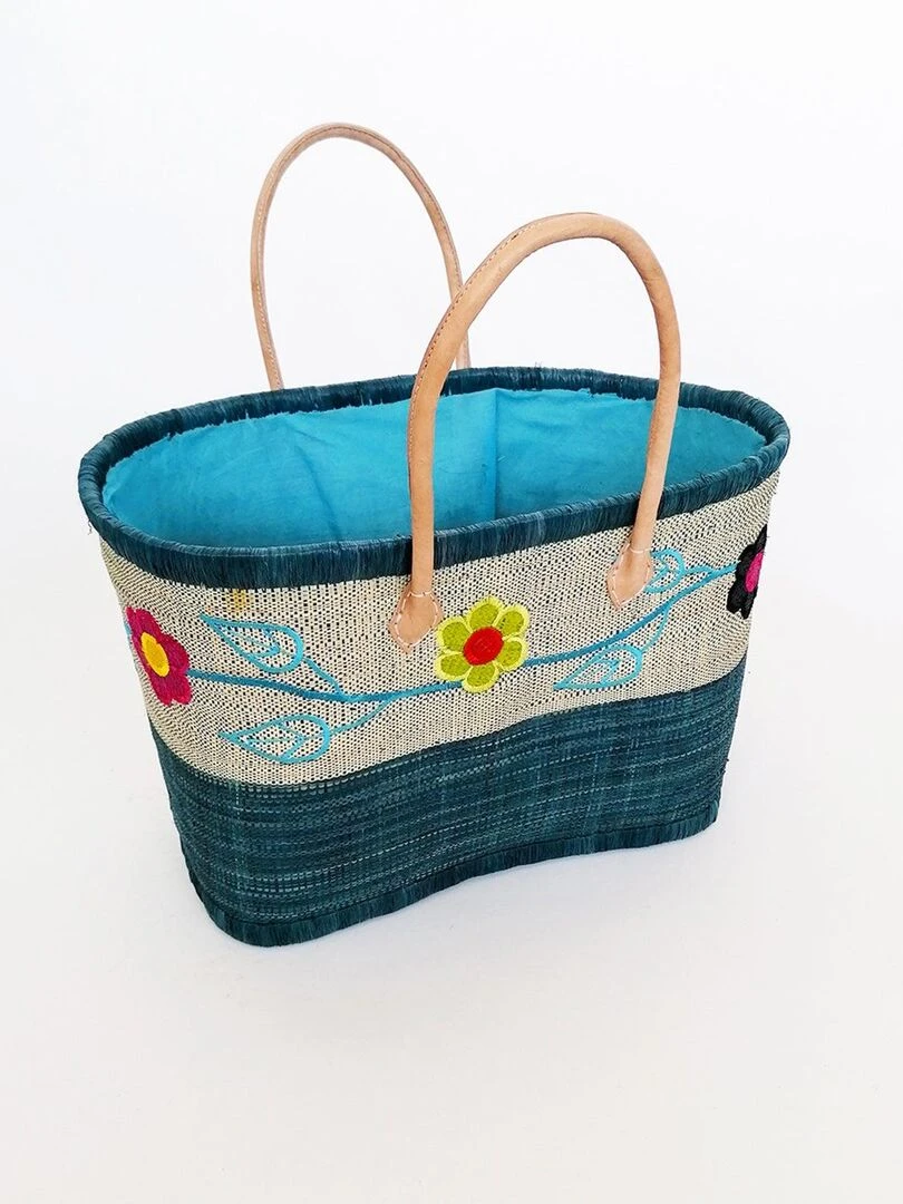 Panier Namakia MM Turquoise avec pochon Bleu