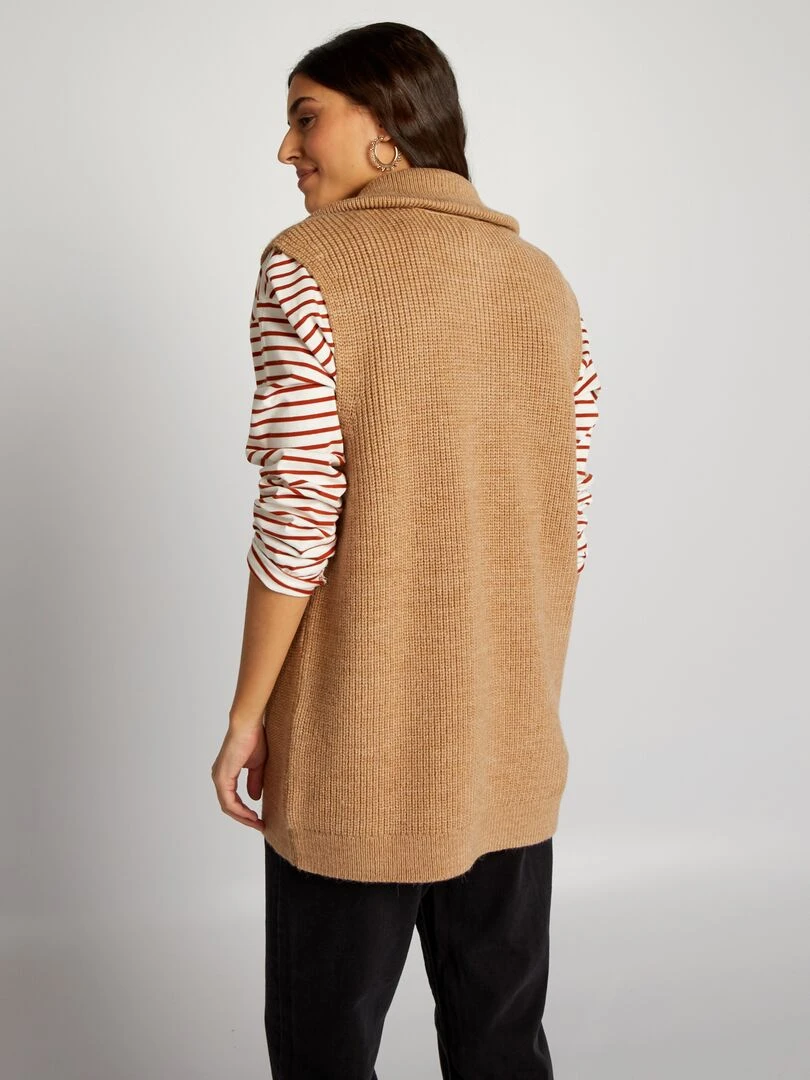 Pull camionneur sans manches   Beige