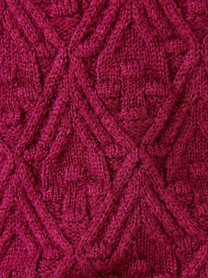 Pull col rond chaud   Damart   Rouge pourpre