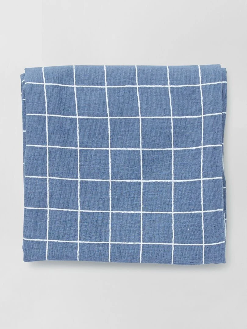 Lot de 3 langes en gaze de coton   Bleu