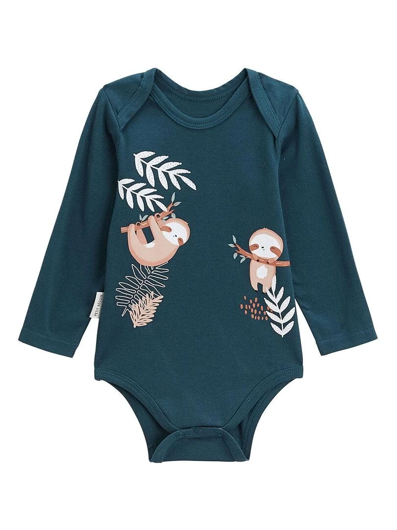 Lot de 2 bodies bébé manches longues Marceau Bleu