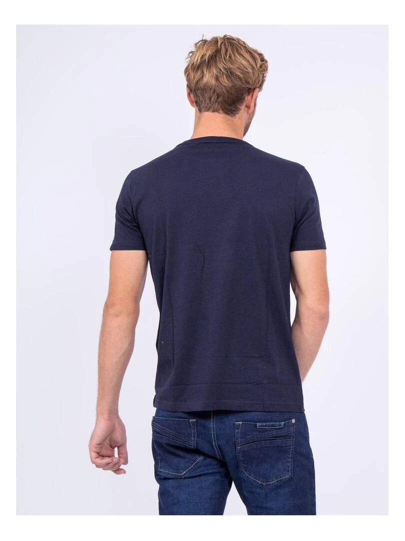 T shirt col rond pur coton JALTAZAR Bleu marine