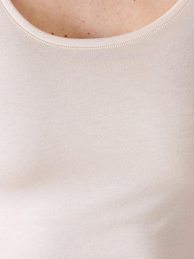 T shirt manches longues Thermolactyl invisible   Damart   Beige sable