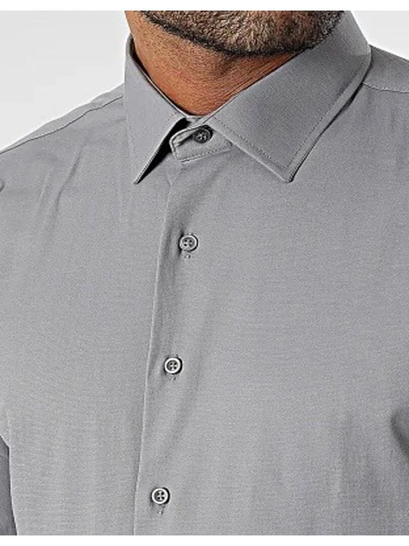 Chemise Slim Fit Kebello Gris