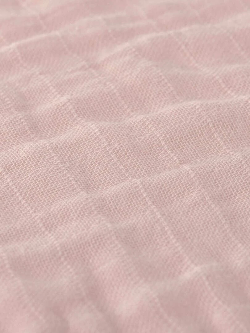 Lot de 3 langes en mousseline Rose poudré   Rose