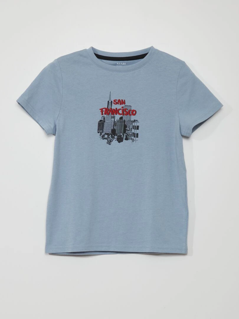 Lot de 3 t shirts en jersey   Noir/bleu
