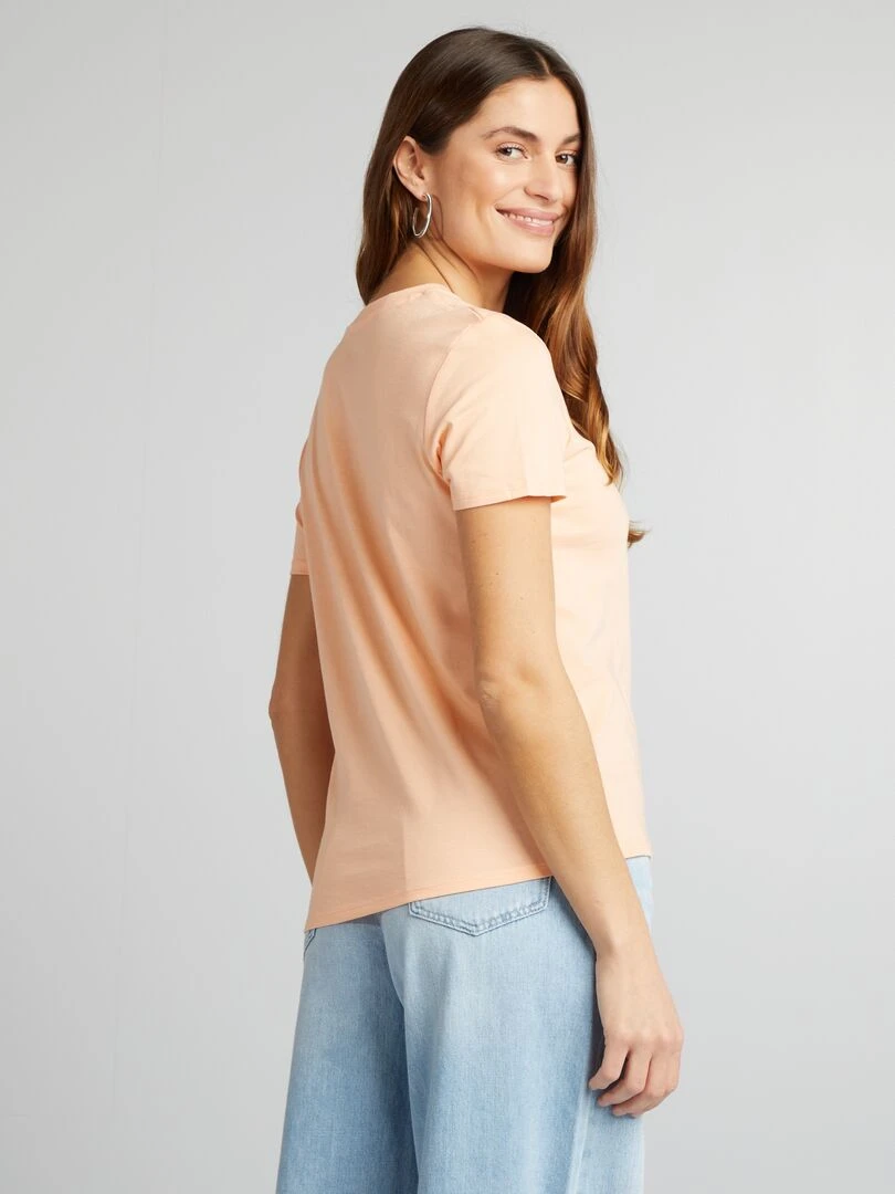 T shirt en jersey imprimé   Orange