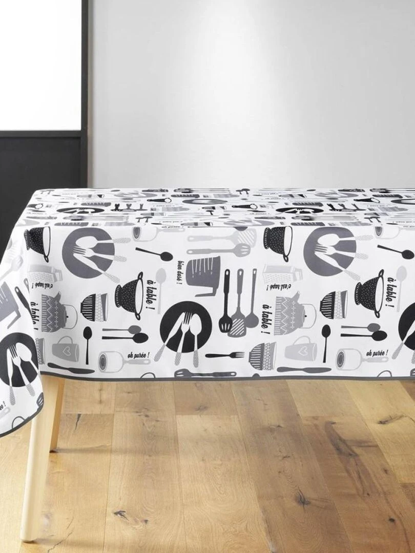 Nappe rectangulaire 150x240 cm Kitchen blanc Blanc