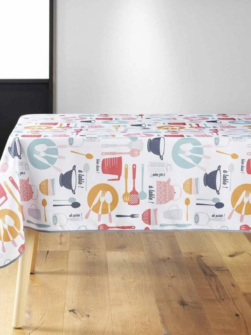 Nappe rectangulaire 150x240 cm Kitchen multicolore Rose