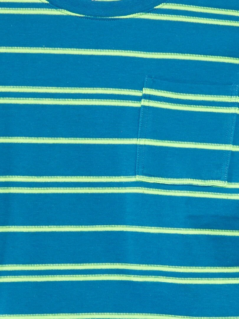 T shirt à rayures en jersey   Vert