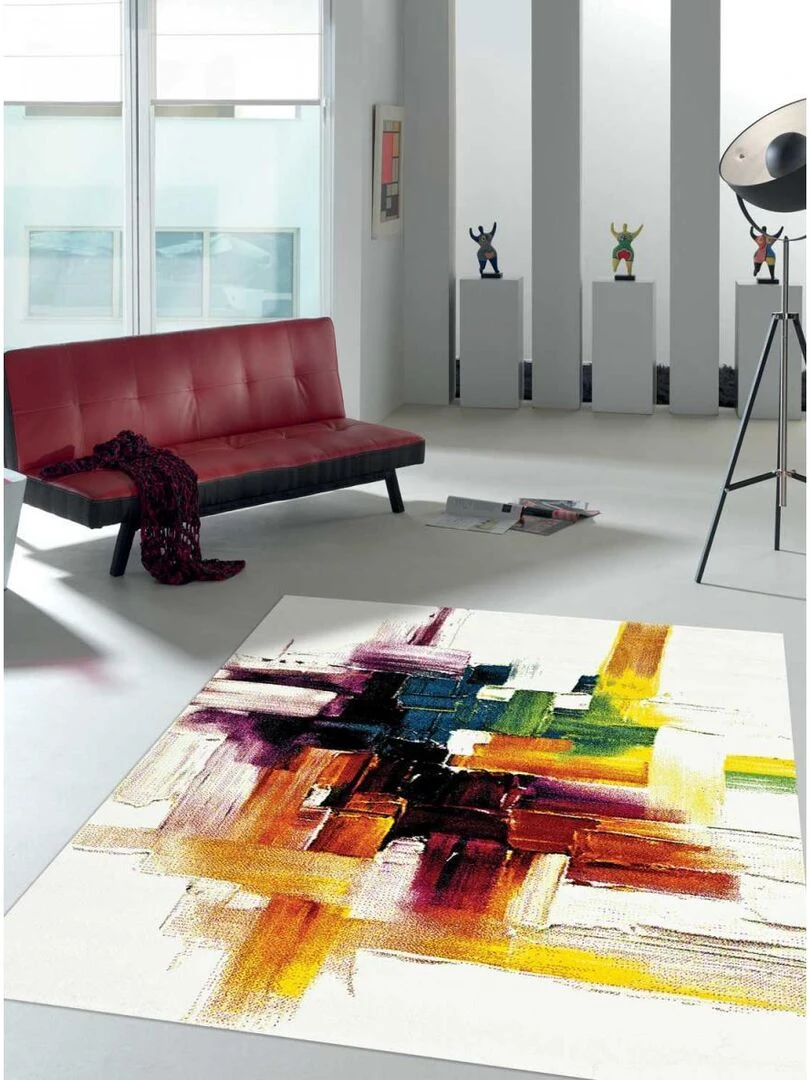 Tapis salon JOLIA 3 OEKO TEX®   Ecru