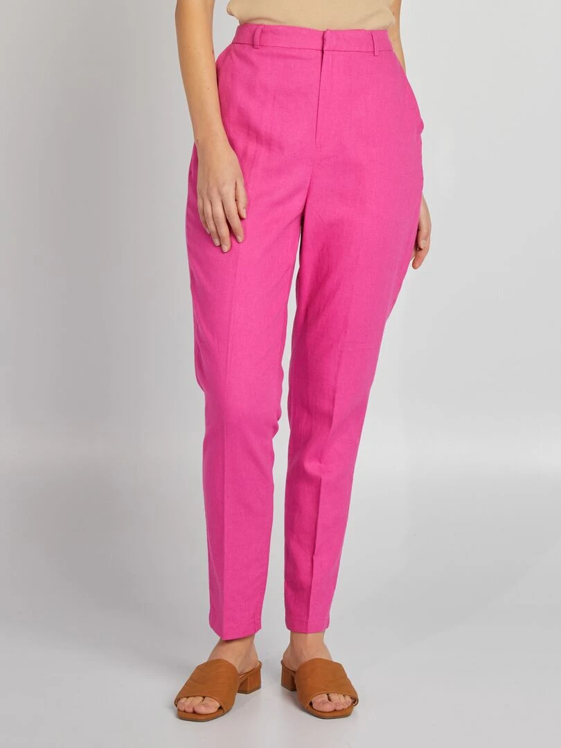 Pantalon en lin Rose