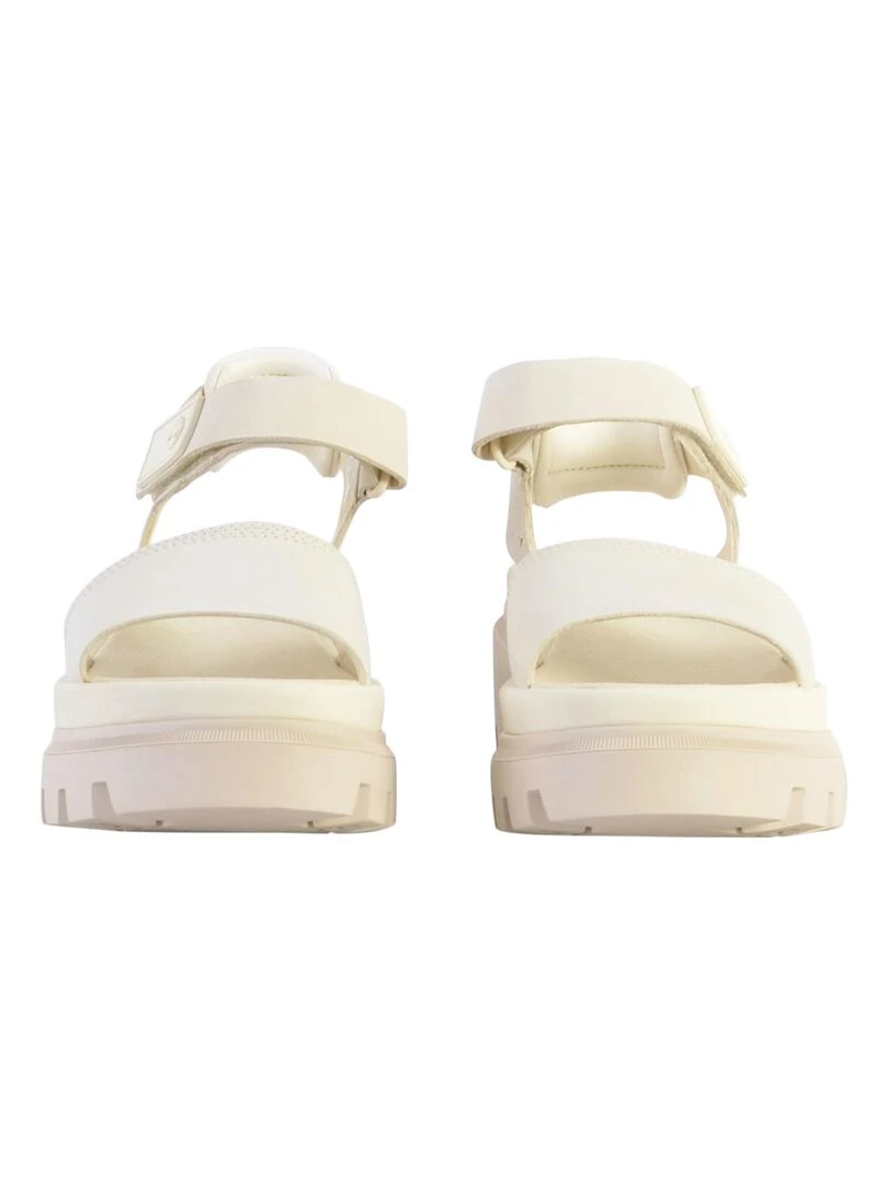 Sandale Compensée Cuir Timberland Evereleigh Backstrap   Blanc