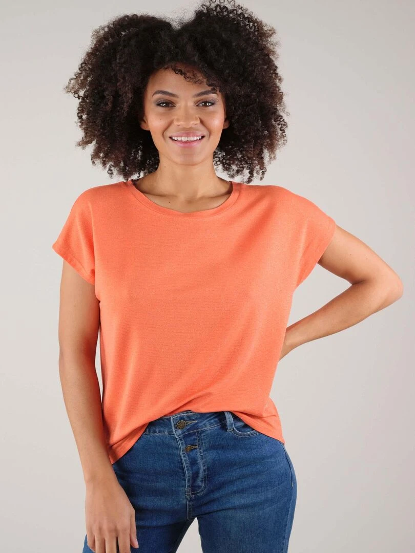 T shirt basique fantaisie pour femme 'Deeluxe' Orange