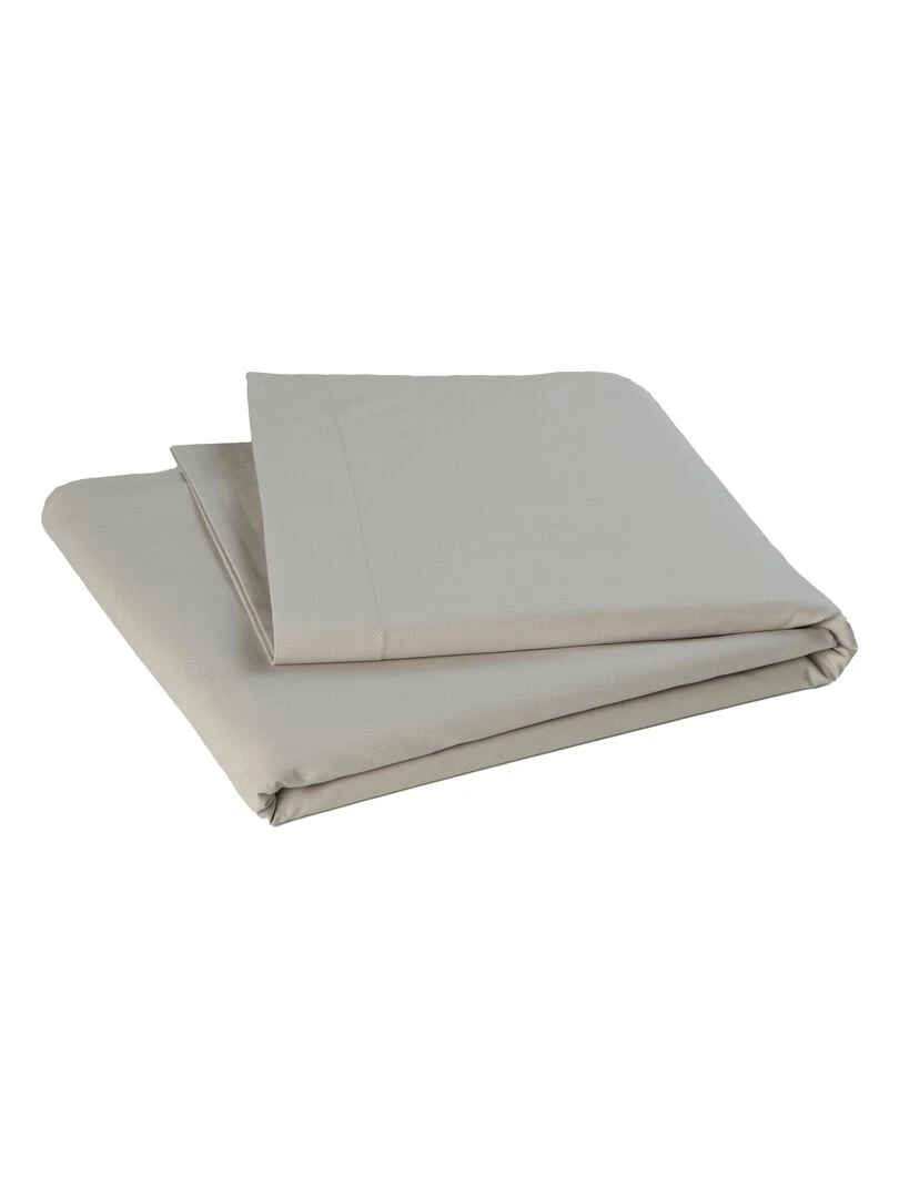 Drap plat pour lit bébé 100% coton Bio 'P'tit Basile' Gris perle