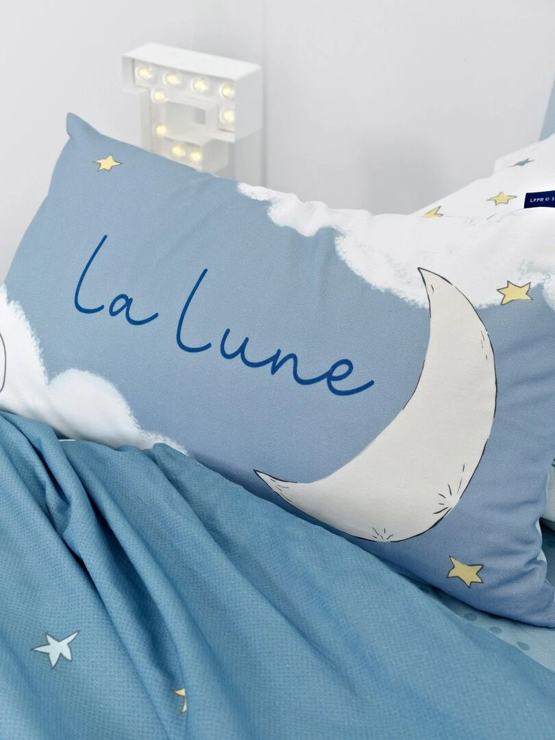 Housse de coussin La lune "Happyfriday" Blanc